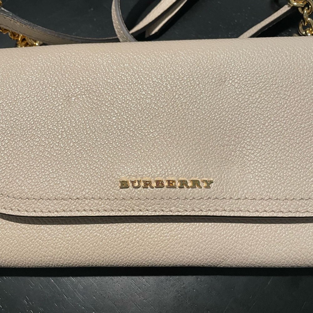 Burberry Cream Clutch with Strap